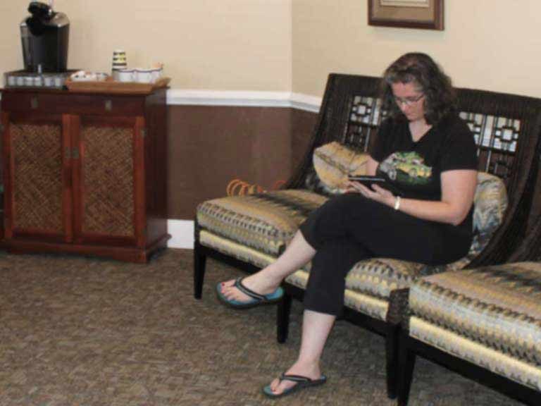Free Wi-Fi in waiting room at Apex Dental Group in Apex, NC